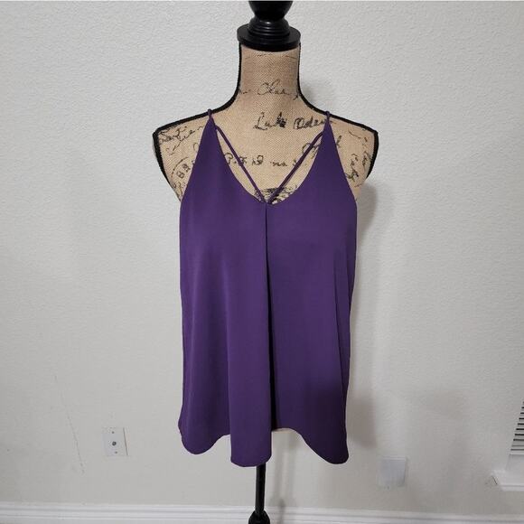 SHE and sky purple caged flowy tank top size medium - Picture 1 of 4